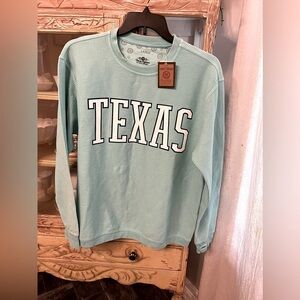 Texas Comfy Cord Womens Large Turquoise Blue Long Sleeve NWT